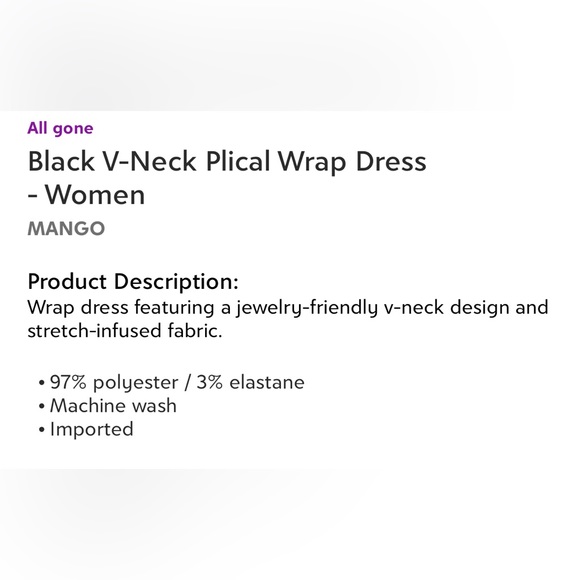 Mango black wrap dress - Picture 4 of 8